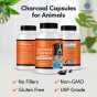 Activated Charcoal Capsules for Animals - Digestive Aid for Pets