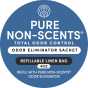 Pure Non-Scents Total Odor Control Odor Eliminator Sachet - Refillable Linen Bag - 4oz