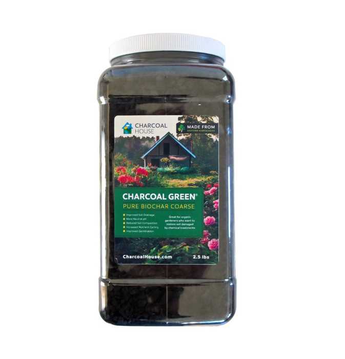Charcoal Green Pure Biochar Coarse
