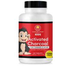 Kids Chewable Activated Charcoal Tablets - for Upset Tummies & More