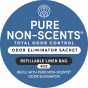 Pure Non-Scents Total Odor Control Odor Eliminator Sachet - Refillable Linen Bag - 4oz