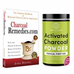 Activated Charcoal Powder and CharcoalRemedies.com book special combo