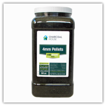 PELLET Steam Activated Charcoal 4mm (Bituminous Coal) 64 oz. - 1 gal. jar