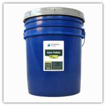 PELLET Steam Activated Charcoal 4mm (Bituminous Coal)-20 lb.  5 gal. pail