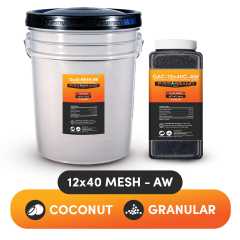 12x40 Mesh Coconut Shell Activated Charcoal - Acid Wash