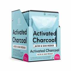 Activated Charcoal 580mg Capsules - Acid & Gas Redux - 14 Count Sachet Box