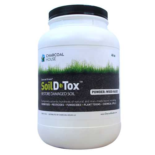 Charcoal Green® Soil D•Tox™ ACTIVATED CHARCOAL POWDER (Wood-based)-1 gallon jar (2.5 lbs)