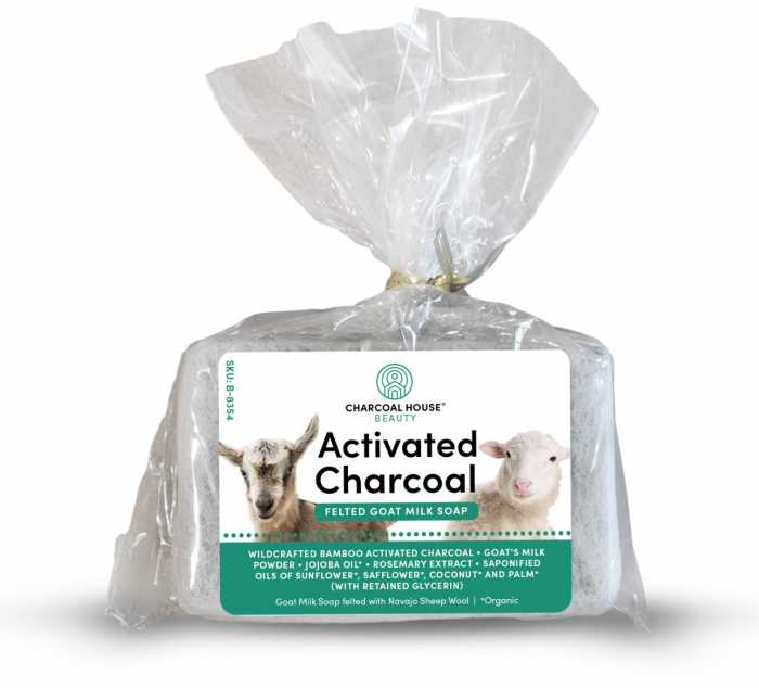 Activated Charcoal Felted Goat Milk Soap